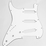 Pickguard - White Left Handed Stratocaster Pickguard 3-Ply